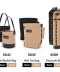 Flame Resistant Welding Rod Bag And Leather Electrode Holder With Belt Loops And Rivets, Built Tough Canvas Pouch Display