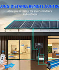 5000W Pure Sine Wave Inverter 12V DC To 110V 120V AC Converter with LCD Display remote and solar panel setup