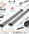 Under Cabinet LED Lighting Kit With Built In Adjustable Cable No Mess Wires Three Panel Under Counter Lights for kitchen setup