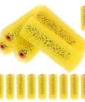 40 Pack Yellow Sponge Paint Rollers Creates Killer Textured Finish On Drywall And Exterior Walls Provides Smooth Operator Application For Even Coverage And Nails Pro Grade Wall Art Embossing with yellow foam texture.
