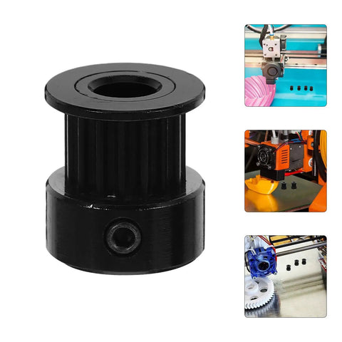 Grab This Awesome 5 Pcs GT2 Timing Belt Pulley Kit With 5mm Bore And 6mm Width Perfect For Fast DIY Builds And 3D Printer Upgrades In Aluminum Alloy black GT2 pulley for 3D printer belt drive