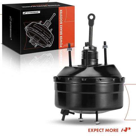 Premium Vacuum Brake Booster Direct Plug And Play Replacement For Dodge Dakota And Durango 1999 To 2004, black sealed steel design.