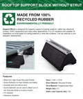 Highcraft STC-10T pipe support blocks with galvanized struts; black recycled rubber, two blocks, 750 lb, 5-3/4 x 10 in