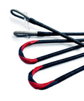 Replacement Bowstring Set For Centerpoint Sniper Elite 370 Crossbow - High Performance Strings And Cables Made From Premium Rhino HMPE Material For Speed, Accuracy, And Durability, featuring close-up of black and red ends