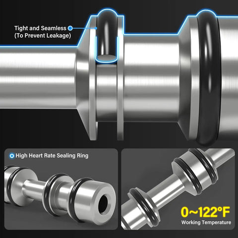 Close-up of stainless steel valve components with sealing rings for 5 Way 2 Position Hand Pull Pneumatic Valve With 1/4 NPT Ports.
