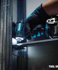 No-Bull 18 Volt Cordless Impact Driver Built Around A Brushless Motor And Four Speed Quick Shift Mode Delivering Up To Three Thousand Six Hundred Rpm For Nitty Gritty Fastening Work As A Raw Bare Tool Setup in use, installing metal screws.