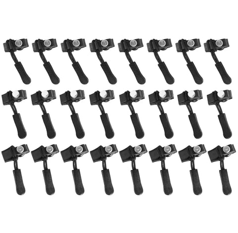 Zipper Pull Repair Kit For Clothing Backpacks Tents And Outdoor Gear Durable Black Plastomer Pulls for quick replacement