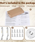 2 Pack 150N Gas Struts Hinges For Heavy Lids Stainless Steel Hydraulic Support Any Angle Stop package contents