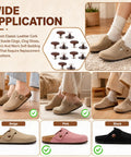 Heavy Duty Zinc Alloy Replacement Rivets For Cork Potato Clogs And Suede Rubber Footwear With Screwdriver displayed with beige, pink, black clogs.