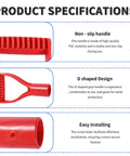 Specifications for Two Pack Red D Shaped PVC Shovel Handle Grips For Plastic Spades Replacement Snow Shovel Garden Tool