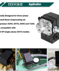 Pressure Switch With Unloader And Four Port On Off Lever 135 To 175 PSI For Five HP Reciprocating Air Compressors 2340 2475 2545 7100 Replacement Part Built Tough For Heavy Duty Use Premium Replacement Part Fits 2340 2475 2545 And 7100 Models