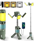 Telescoping Camping Light With Stand, Powerhouse 12000mAh Rechargeable Lantern, multiple lighting modes, USB charging, magnetic base