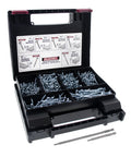 Pocket Screw Kit With 700 Piece T20 Zinc Coated Screws And 6 Size Assortment Plus 3 Inch And 6 Inch Torx Drivers in case