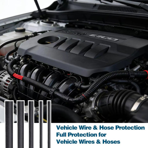 All In One Split Wire Loom Kit For Cable Management with high temperature resistant loom tubing in vehicle engine