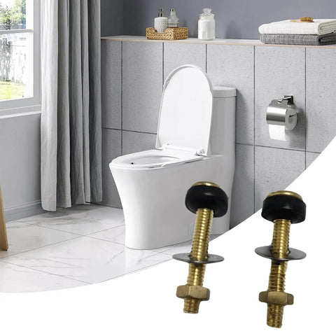 Heavy Duty Split Toilet Tank Fastener Kit With Rustproof Gasket And Secure Seal For Split Toilet Systems General Mounting Hardware Built Tough And DIY Friendly Replacement Parts brass bolts and washers for toilet tank repair