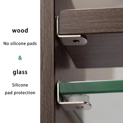 Premium Cabinet Shelf Pegs With Durable Silicone Pads For Wood Glass Metal Adjustable Shelving Hardware Mixed Quarter Inch And Five Millimeter Diameters Quick Easy Install Badass Storage Solution on wood and glass surfaces.
