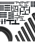 Six Size Silicone Vacuum Hose Kit With 4.9Ft Length And 64 Vacuum Line Connectors For Automotive Use Heat Resistant Tubing For Air And Water Transport Ideal For Diy Repairs