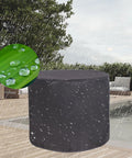 Waterproof Round Patio Furniture Cover 20 Inch Diameter By 20 Inch Height Heavy Duty 420D Oxford Cloth Outdoor in rain