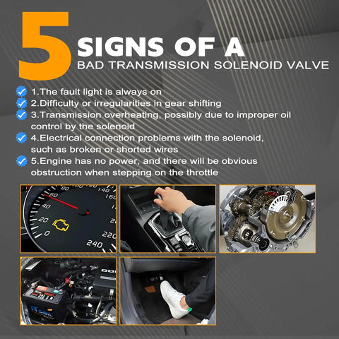 5 signs of a bad transmission solenoid valve with 42RLE Transmission Shift Solenoid Block Pack Kit issues