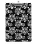 Heavy Duty Acrylic Clipboard With Black And White Tiger Print Thick Clear Clipboard For Office And Warehouse Fits Letter Size Papers Durable Writing Surface Easy Hanging Hole Sturdy Sleek Clipboard Accessory, black tiger print acrylic clipboard with metal clip