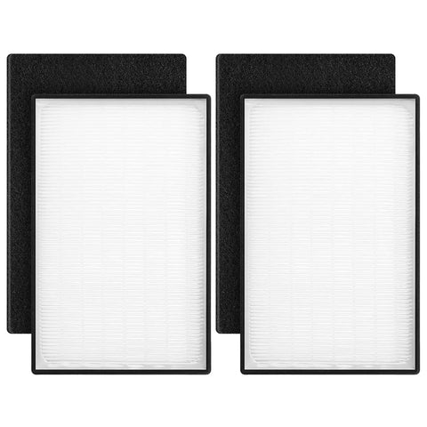 Two Pack A2 Replacement Filter For Filtrete Room Purifiers FAP-C02-A2 FAP-C03-A2 FAP-T03-A2 HEPA Replacement With Easy Install And Long Lasting Air Cleanup Part 1150101 showing front view of filters with carbon pre-filters
