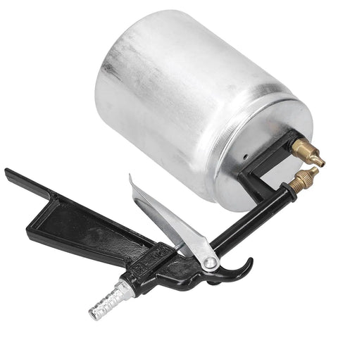 Heavy Duty Aluminum Alloy Paint Sprayer Gun For Automotive Repair And Home Decorating, compact design with aluminum tank and trigger.