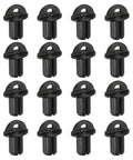 Heavy Duty Roller Shades End Cap Covers And Pull Ring Replacement Parts For Window Blinds Top Tier Plastic Hardware set of sixteen black end caps