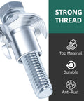 50 Piece 3/8-16 Tee Nuts Zinc Plated Steel Fasteners Featuring Four Prongs For Rock Solid Wood Furniture Assembly close-up showing durable thread.