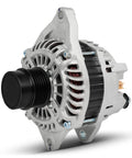 11231 Replacement Alternator Compatible With Jeep Compass Patriot 2007-2017, Chrysler 200 2011-2013, Sebring 2007-2010, Dodge Avenger 2008-2013, Caliber 2007-2009 1.8L 2.0L 2.4L 115A 12V CW 6-Groove Clutch Pulley Plug-N-Play Easy Install, side view showing clutch pulley