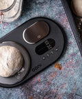Dual Platform Digital Kitchen Scale With Dual LCD Display And Brushed Stainless Steel Platforms, pizza dough on scale