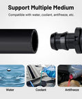 EVIL ENERGY 5/8 in heater hose for coolant, straight radiator hose, black, 10 ft