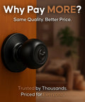 Privacy Interior Door Knob Set Matte Black Reversible For Bedroom Bathroom And Closet Heavy Duty ANSI Grade 3