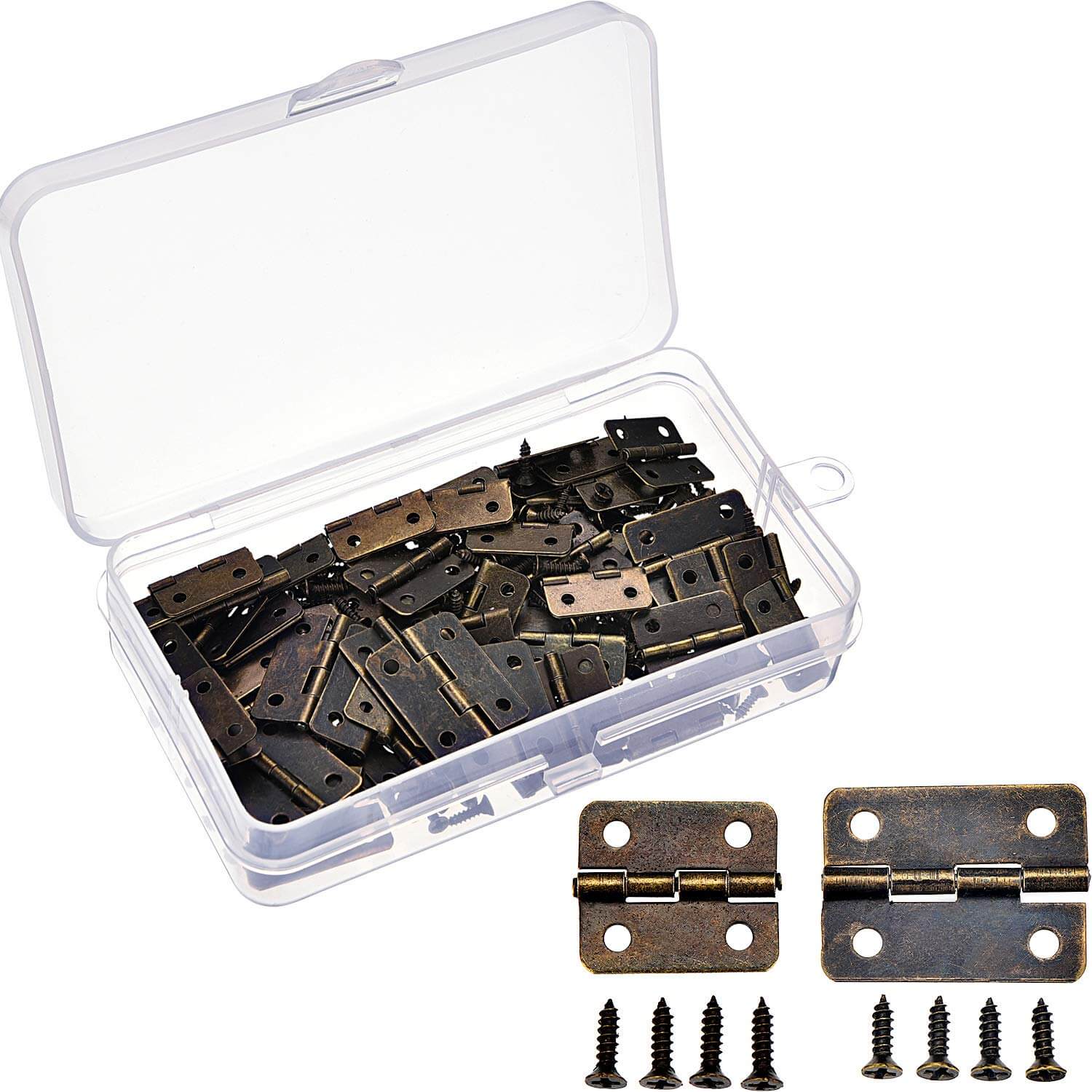 Bronze Mini Hinge Set - 60 Hinges & 300 Screws