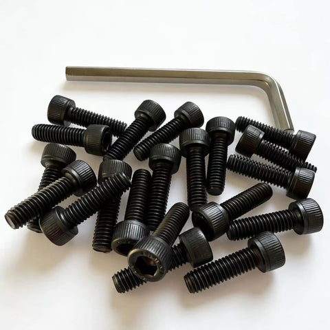 Built Different M6x20mm Socket Head Cap Screws Grade 12.9 Alloy Steel Black Oxide Finish With Precision Allen Hex Drive heavy-duty kit.