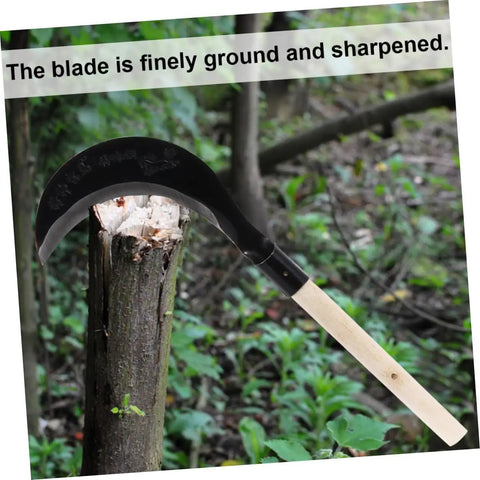 Durable Manganese Steel Scythe Long Hand Hoe For Garden Weeding Heavy Duty Yard Work Hand Weeder Tool With Sharp Edge