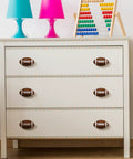 Eight Pcs Sports Ball Dresser Knobs For Kids Baseball Basketball Football Soccer Drawer Pulls With Screws Cabinet Handles For Nursery Decor Kid Friendly Classic Style on white dresser