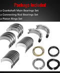 Beefy Main Rod Bearings And Piston Rings Kit For Silverado Tahoe Suburban Sierra Yukon Gen III IV LS 4.8L 5.3L 1999 2013