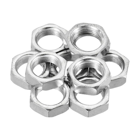 Ten Pack M16 X 1.0 Hex Nuts Zinc Plated Carbon Steel Hardware Fasteners Heavy Duty Metric Thread Nuts With 22mm Hex Width And 8mm Height