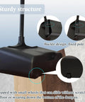 Heavy Duty Upright Standing Dustpan Built Different Tight Pivoting Base features sturdy structure with wheels for easy sliding on floors.