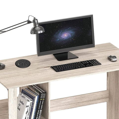 Keep Your Desk Legit Tidy With This 3.15 Inch Flush Mount Power Grommet Featuring Usb C Pd 20W And Usb A 10W Ports For Hella Quick Thirty Watt Fast Charging Any Day on a wooden desk