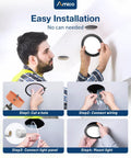 Amico 48 Pack 6 Inch LED Recessed Lighting, Canless Wafer Downlight, Black installation steps on ceiling.