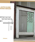 Heavy Duty Stainless Steel Pivot Hinge Set For Saloon Doors with Auto Close Function Concealed Design For Hidden Bookcase Doors