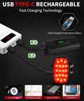 Rechargeable USB-C Bike Headlight With 4000LM Ultra Bright Front Light And Five Mode Taillight Waterproof Set charging via USB