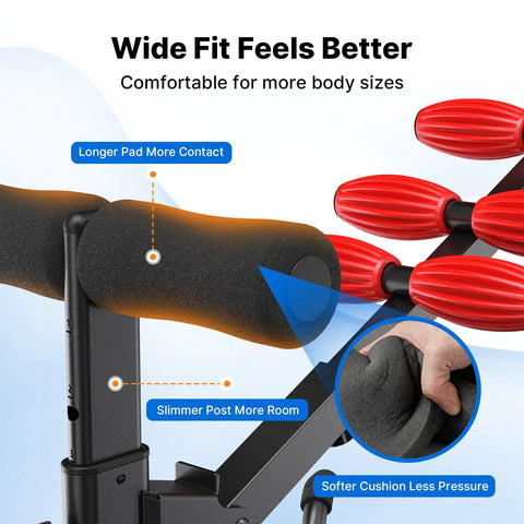Premium Solid Deep Squat Trainer Built Tough For Heavy Souls Featuring Adjustable Dual Spring Assist And Knee Friendly Setup For Hella Smooth Glute Workouts At Home, showing padded handles and adjustable features.