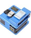 Fabater Fiber Cleaver Universal 3 In 1 Fixture FTTH Fiber Cutting Machine Optical Cutter with blue non-slip base.