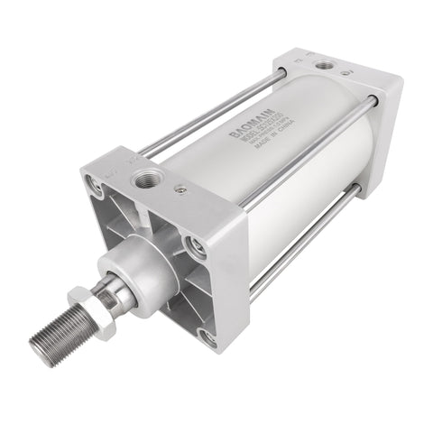 Pneumatic Air Cylinder SC 125 x 200 Double Acting With Single Rod 4.92 Inch Bore And 7.87 Inch Stroke M27x2 Threaded Rod PT 1/2 Port