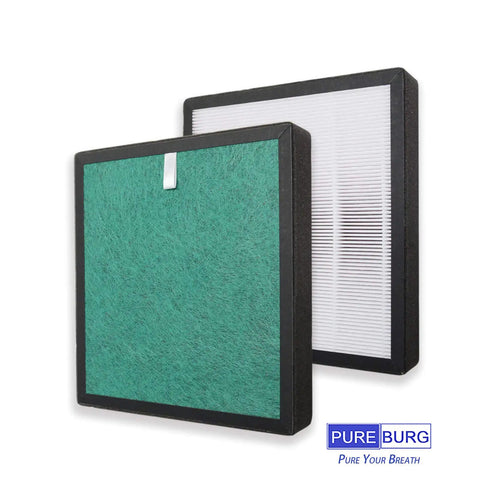 2-Pack H13 True HEPA Replacement Filter for Elechomes A3B A3B WIFI Olansi KJ200-A3B and Habitat 280ae Air Purifiers 4-Stage Filtration