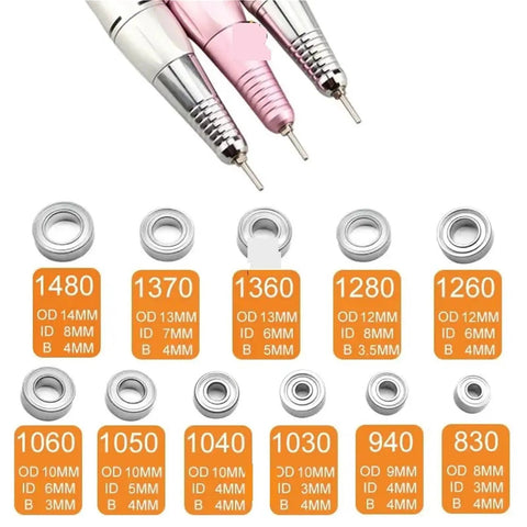 Premium Replacement Ball Bearing Kit For Electric Nail Drill Micromotor Handpiece MR52ZZ 2X5X2.5mm 10 Pack Kickass Smooth Spin Rock Solid Fit For Models 102 120 940 Killer Performance