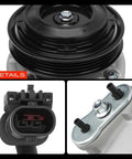 Close-up of Premium AC Compressor With Clutch Replacement, showing pulley and connector details for Chevrolet GMC Tahoe Yukon.