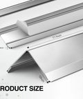 Hella Sick 4 Pack Stainless Steel Wall Corner Protectors Badass 304 Rust Proof Corner Guards dimensions showing 17.7 by 1.18 inches.